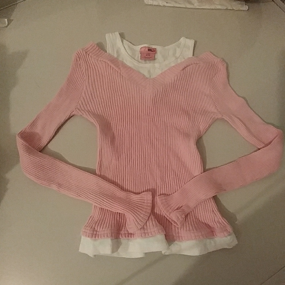 Just a Girl size 14-16 pink sweater top